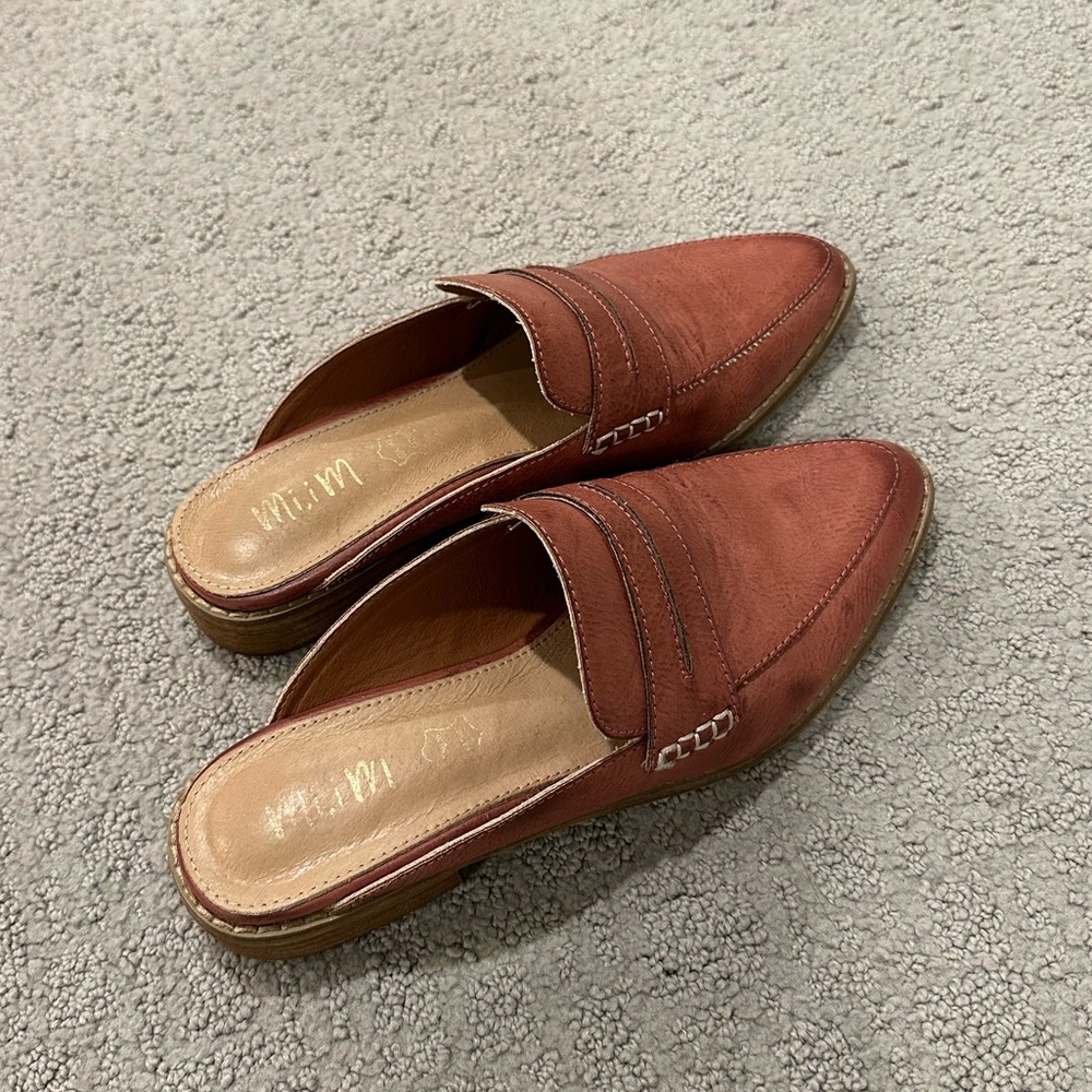 Rust Mule Slide on Shoes
